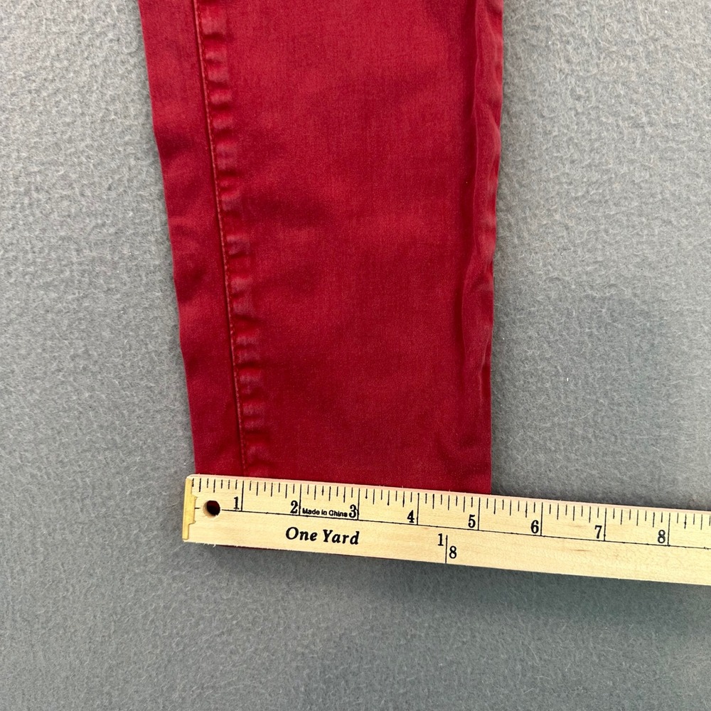 American Eagle Super Stretch Skinny Jeans Red Womens Size 12 Regular Mid Rise - Picture 10 of 12